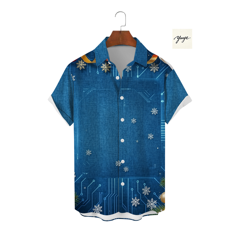 Chic Casual Print T-Shirt for Men with Short Sleeves - view 9