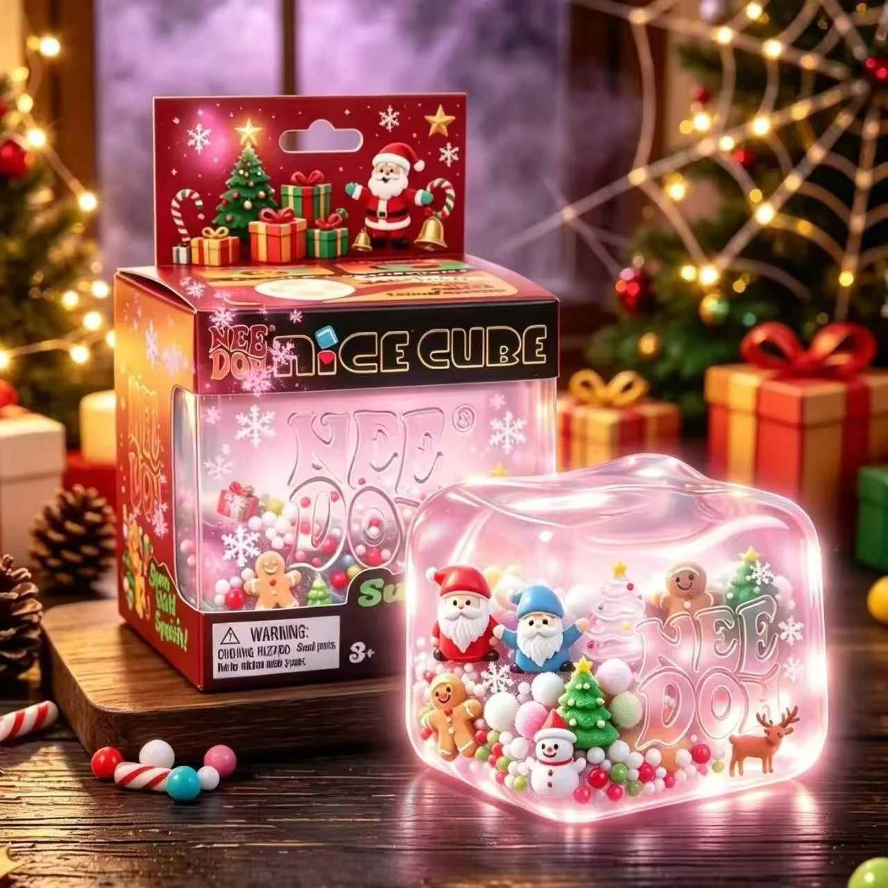 NeeDoh Nice Cube Squishy Toy Halloween Christmas Themed Squeeze Fidget Cube Stress Relief Sensory Toy Kids Adults Holiday Gift X260826 - view 5