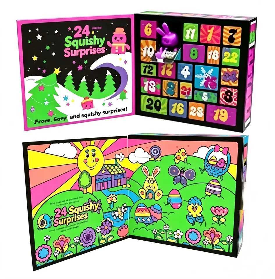 NEEDOH Christmas Easter Advent Calendar 24 Pcs Unique Cute Squishy Fidget Toy Slow Rebound Stress Relief Mystery Surprise Box X260826 - view 3