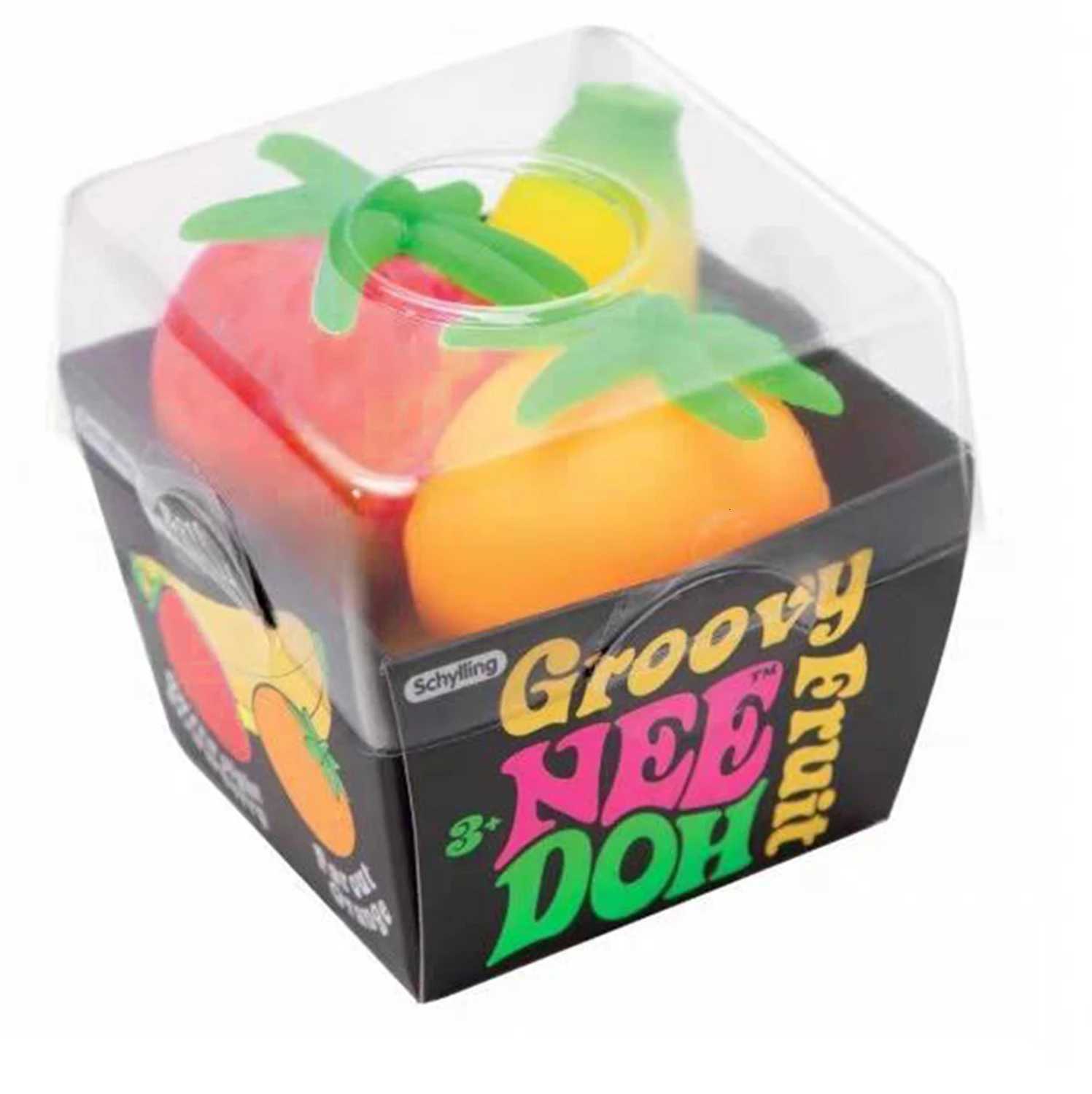 New Fruit NeeDoh Squishy Toy Simulated Strawberry Bananab Orange Fidget Sensory Toy Stress Relief Anti-Anxiety TPR Toy X260826 - view 5
