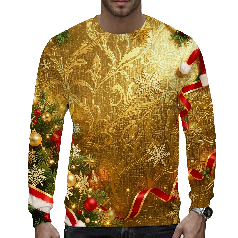 Fashionable crew-neck sweatshirt with a unique print casual - view 3