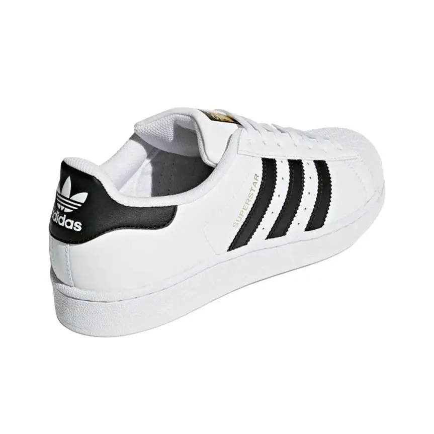 Adidas Originals SUPERSTAR Top Layer Cowhide Rubber Synthetic Leather Shell Toe Trendy Avant-garde Low Top Skate Sneakers Unisex Men Women White Black - view 5
