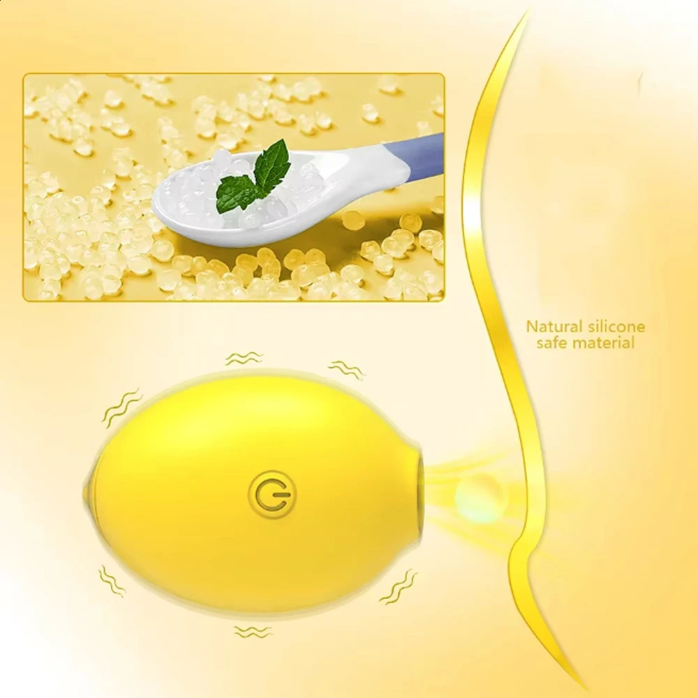 Lemon Vibrator Sucking Vibrator Clitoral Stimulator with 10 Strong Sucking Modes Silicone Clitoral Sucker Womens Couples Sex Toy 260827 - view 5