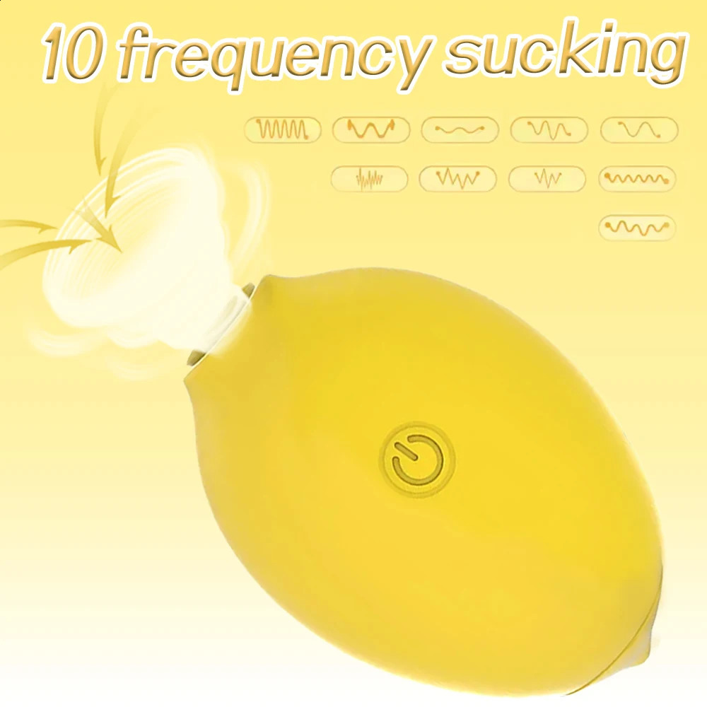 Lemon Vibrator Sucking Vibrator Clitoral Stimulator with 10 Strong Sucking Modes Silicone Clitoral Sucker Womens Couples Sex Toy 260827 - view 4