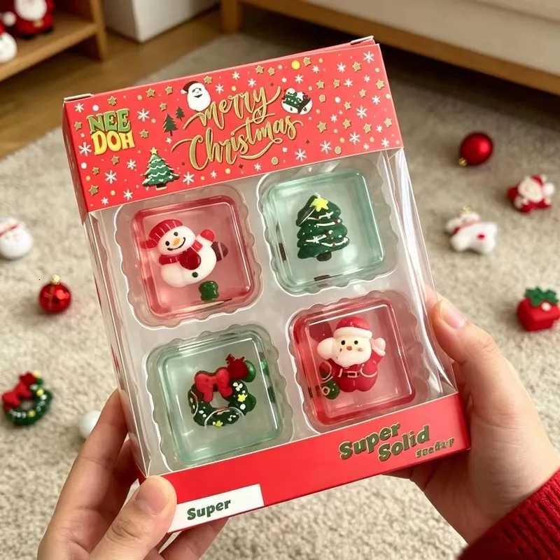 Christmas NEEDOH Mini 4-pack Set Nice Cube Stress Relief Squishy Cube Anti-Anxiety Squeeze Object Fidget Toy Holiday Gifts Set X260826 - view 4