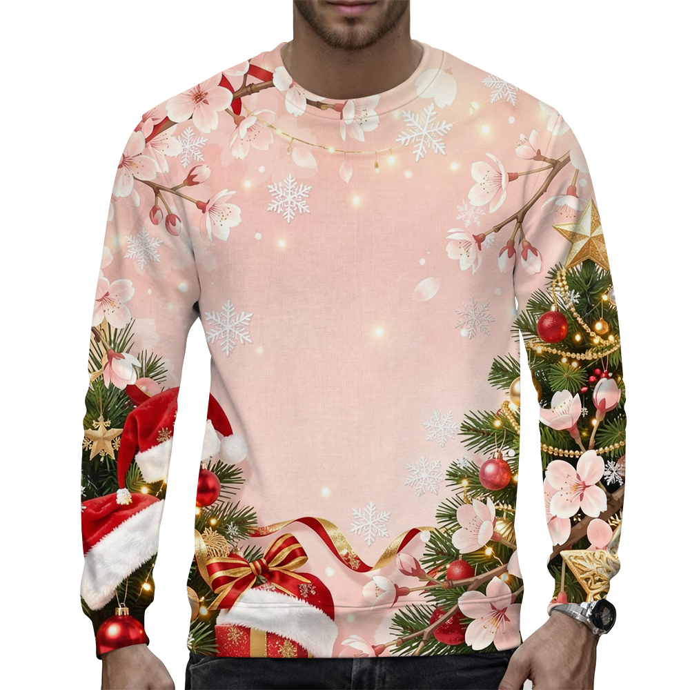 Fashionable crew-neck sweatshirt with a unique print casual - view 4