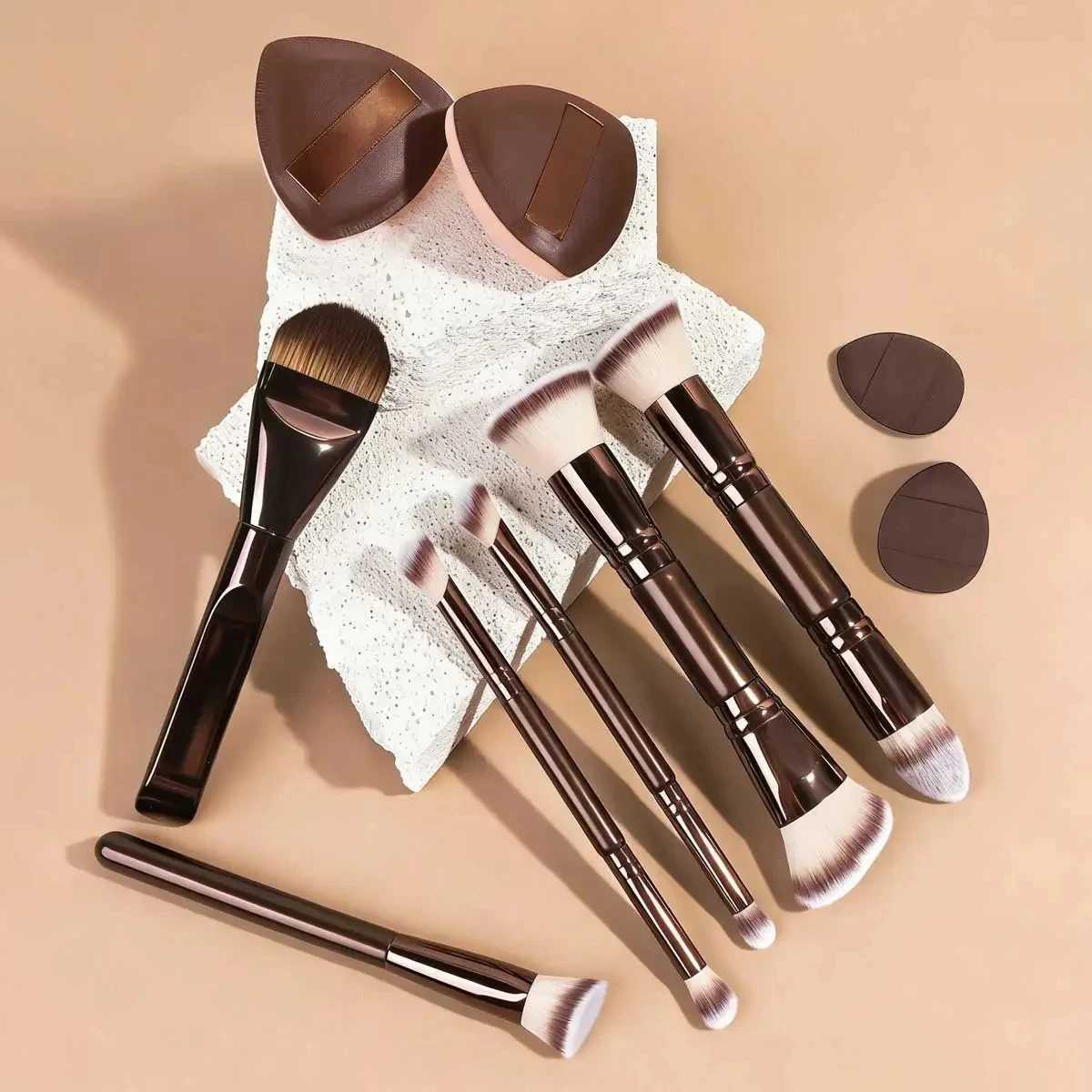Professional Aluminum Makeup Brush Set Includes Soft High-Quality Synthetic Hair Makeup Brushes Foundation Brush Powder Brush Z260826 - view 7