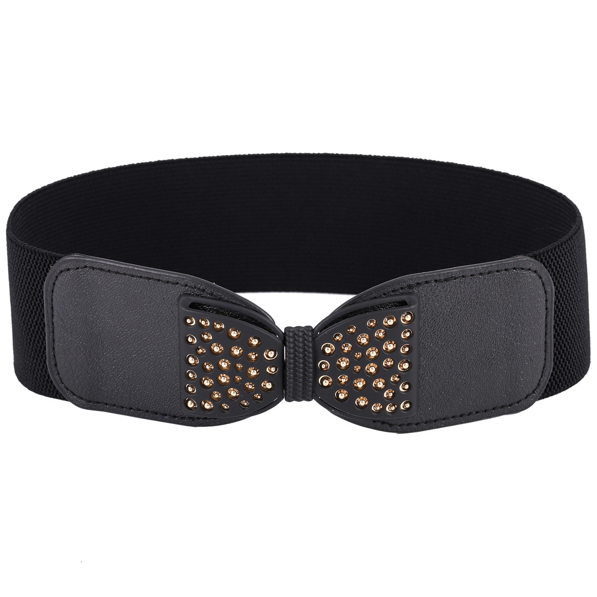 Versatile Elastic Wide Waist Belt with Vintage Fashion Bow D - view 6