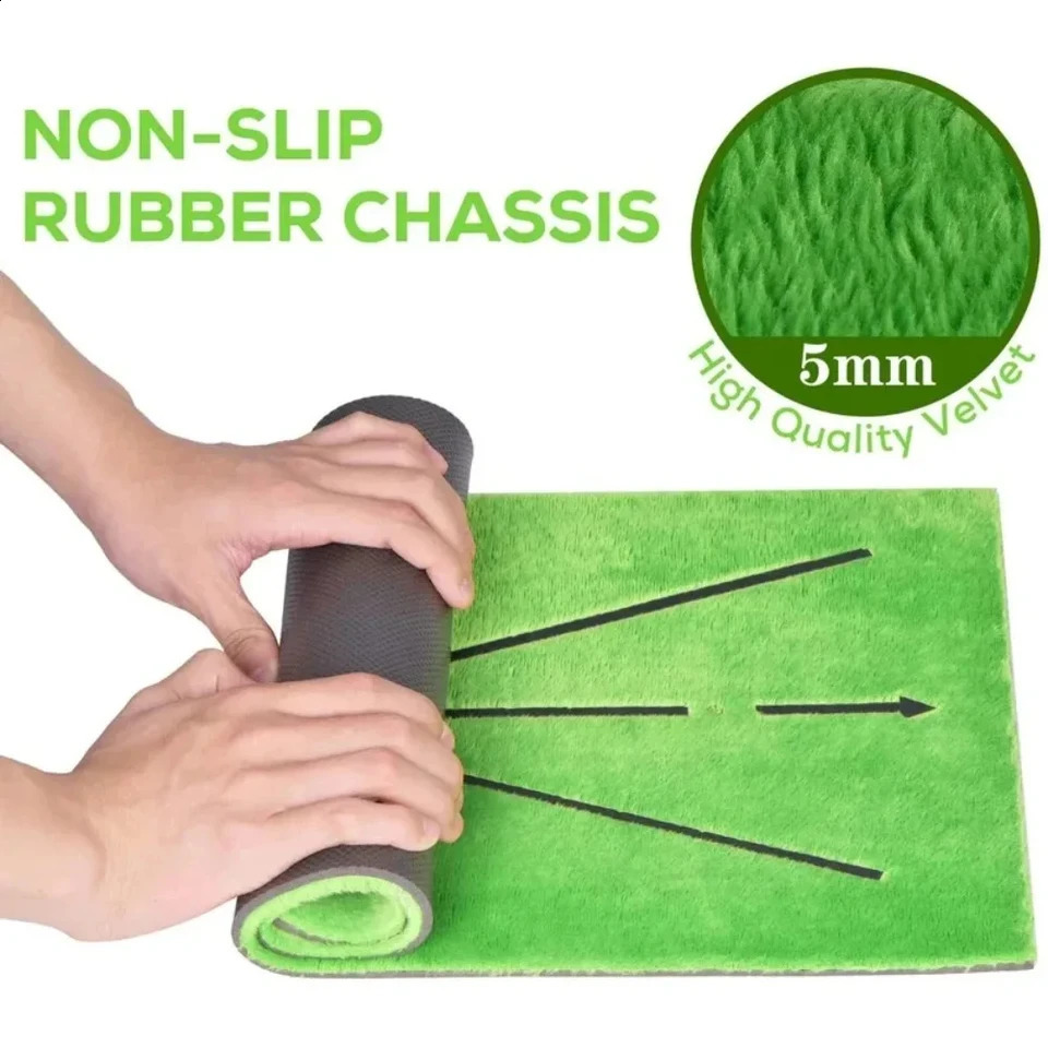 Golf Training Mat Swing Practice Pad with Trajectory Marking for Batting Direction Detection 260826 - view 3