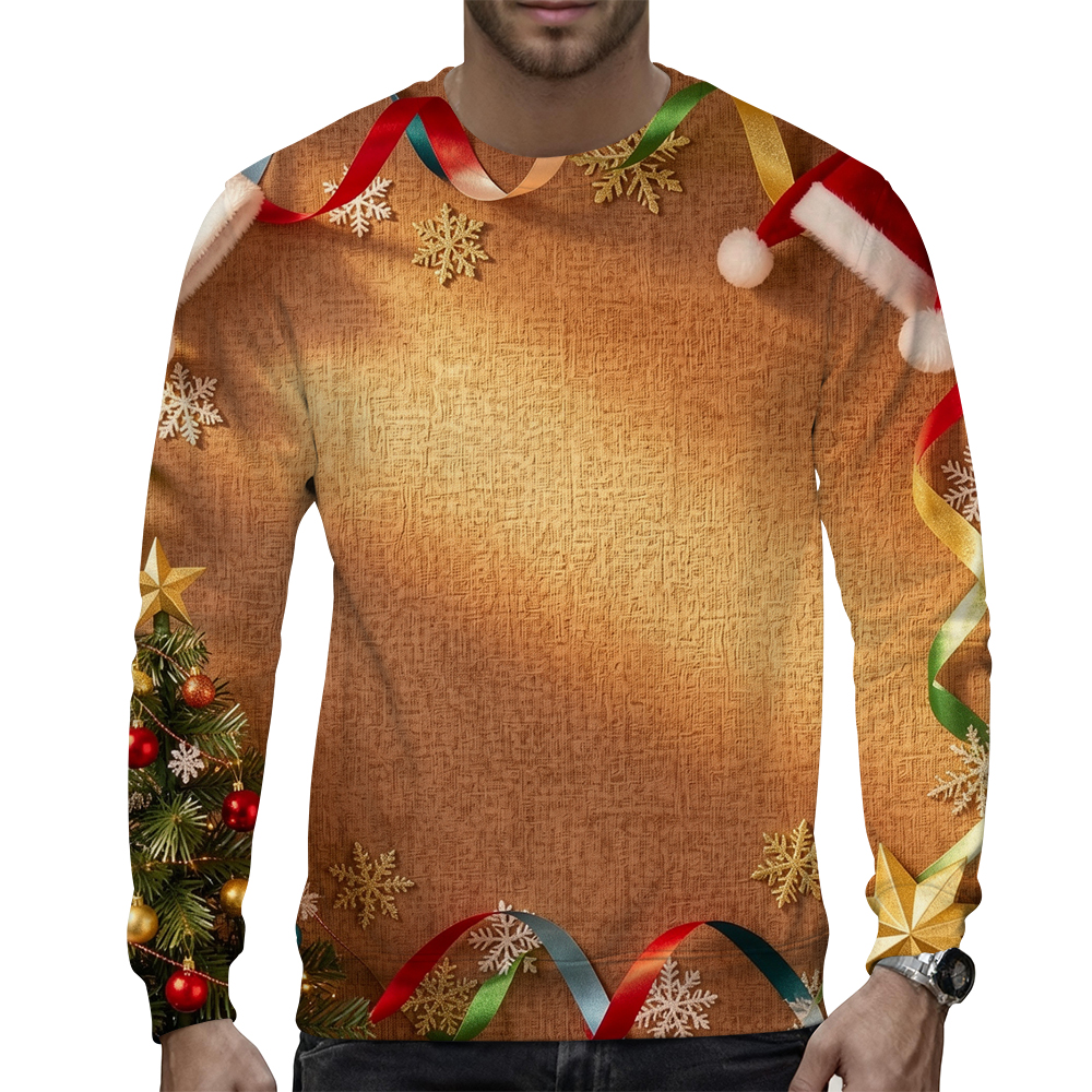 Fashionable crew-neck sweatshirt with a unique print casual - view 5