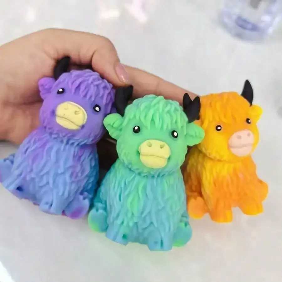 Scottish Highland Cow Squishy Slow Rebound Anxiety Relief Fidget Toy Squishy Toys Juegos Para Nios Cheese Squishy X260826 - view 4