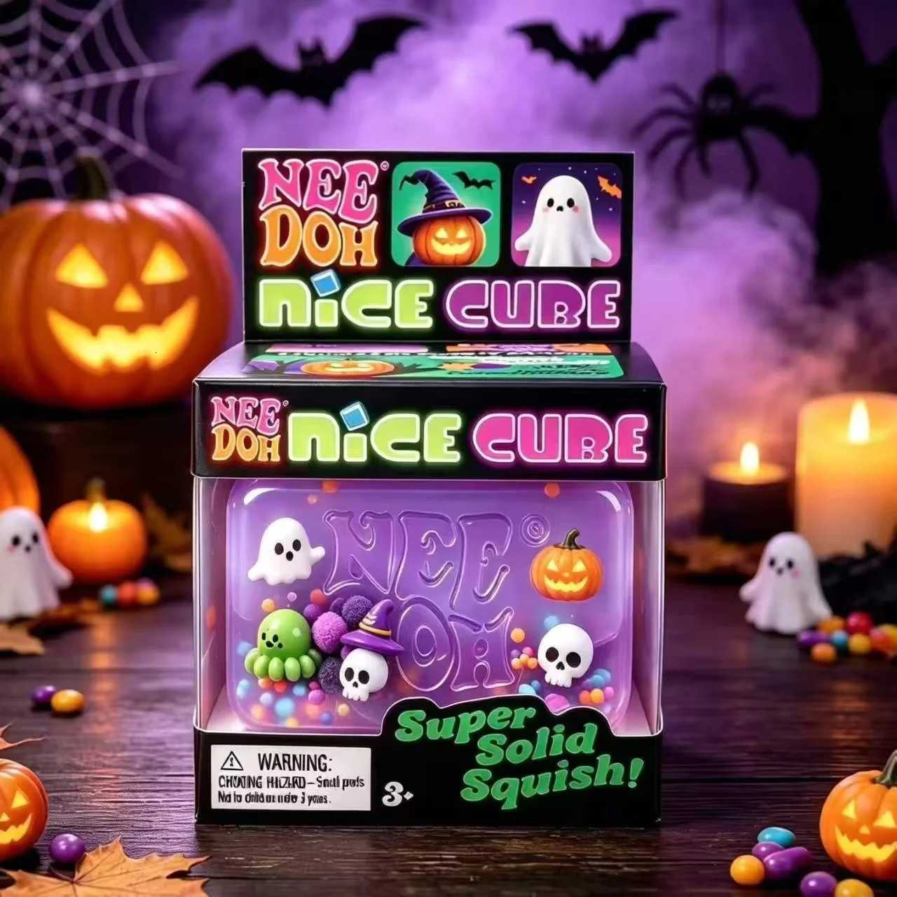 NeeDoh Nice Cube Squishy Toy Halloween Christmas Themed Squeeze Fidget Cube Stress Relief Sensory Toy Kids Adults Holiday Gift X260826 - view 7