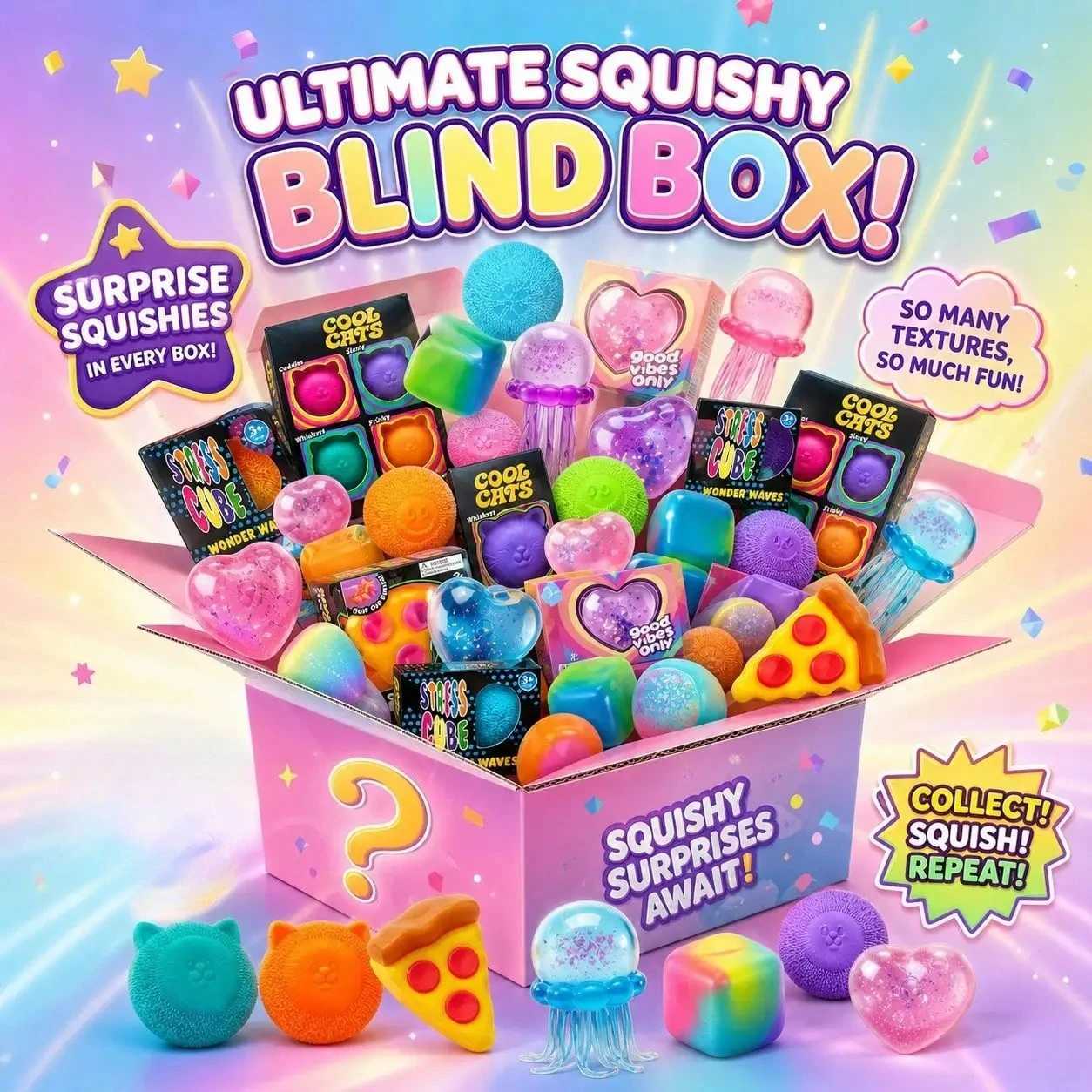 100+ Mystery Fidget Toy Blind Box Simulated Food Antistress Foot Squishy Toy Squeeze Toy Mochi Squishy Stress Reliever Toys C2609089DN3 - view 5