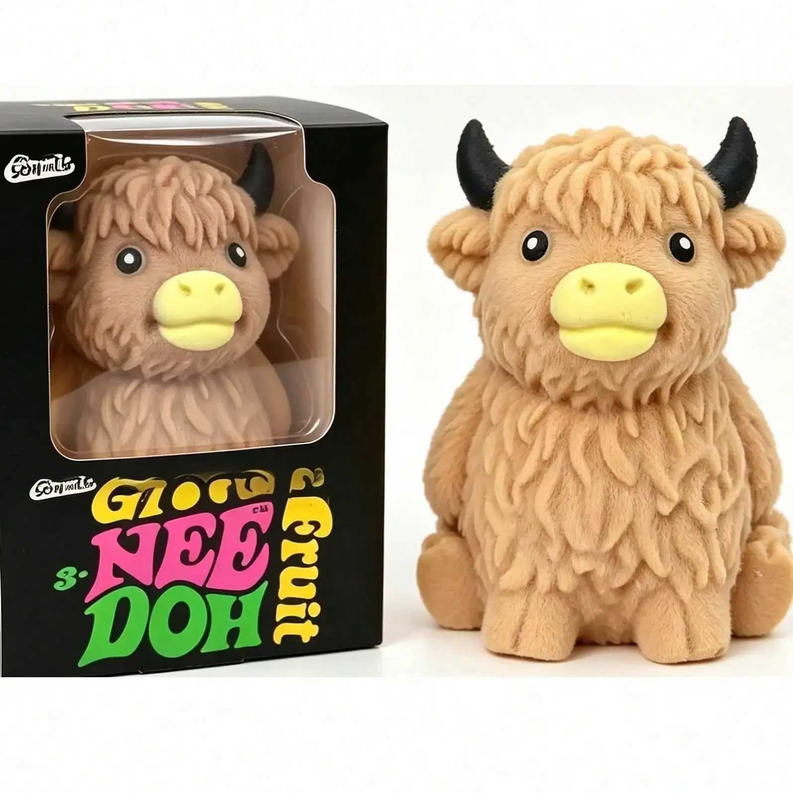 Scottish Highland Cow Squishy Slow Rebound Anxiety Relief Fidget Toy Squishy Toys Juegos Para Nios Cheese Squishy X260826