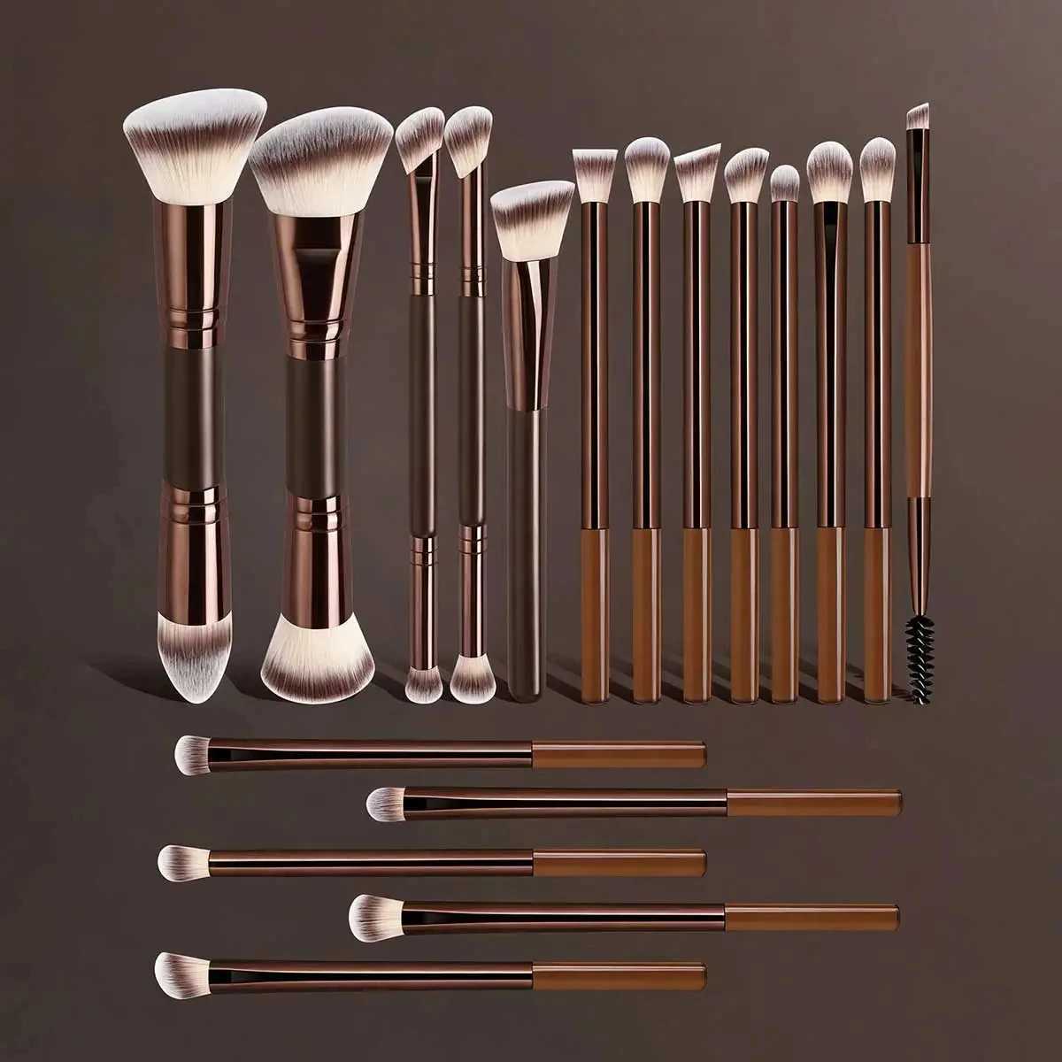 Professional Aluminum Makeup Brush Set Includes Soft High-Quality Synthetic Hair Makeup Brushes Foundation Brush Powder Brush Z260826 - view 4