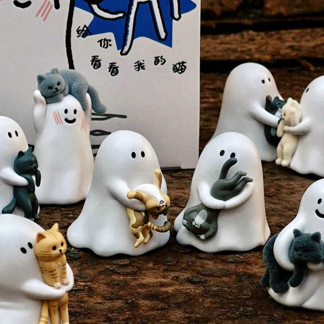 52toys Ghost Behold My Cat Series Blind Box With A Luminous Effect Pvc Mini Cute Kitten Model Toy Mystery Box Surprise Fun Gifts X260826 - view 5