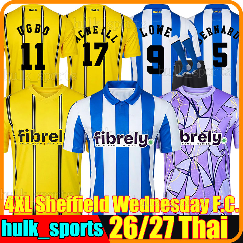 4XL 26/27 Sheffield Wednesday Mcneill Maglie Da Calcio Lowe Bernard Ugbo Palmer…