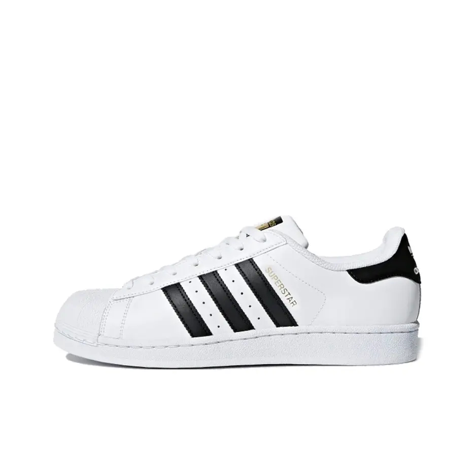 Adidas Originals SUPERSTAR Top Layer Cowhide Rubber Synthetic Leather Shell Toe Trendy Avant-garde Low Top Skate Sneakers Unisex Men Women White Black