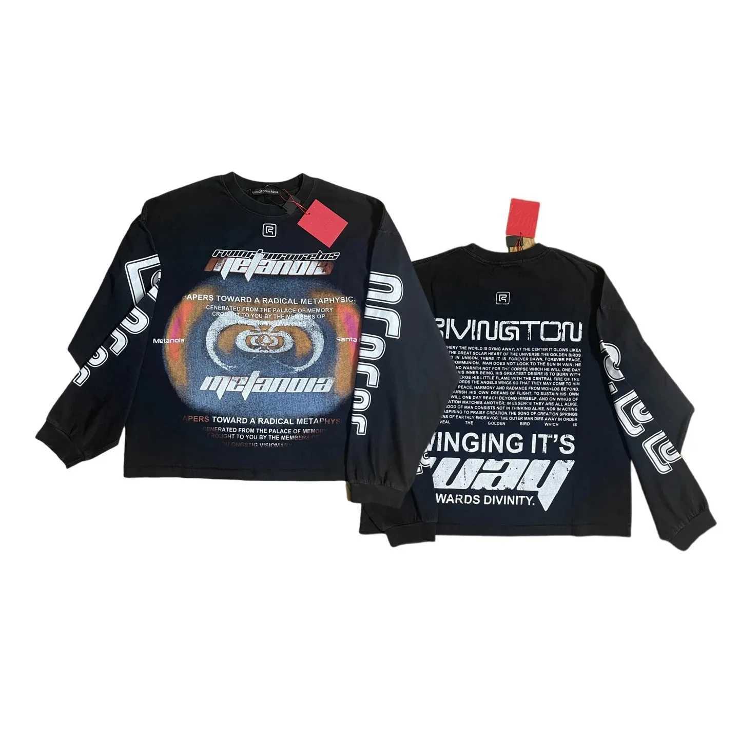 Oversize 26AW Heavy Fabric Unisex RRR-123 Tops T Shirt Washed Black White RRR123 T-shirt Men Women Printed Cotton Tee X260827 - view 7