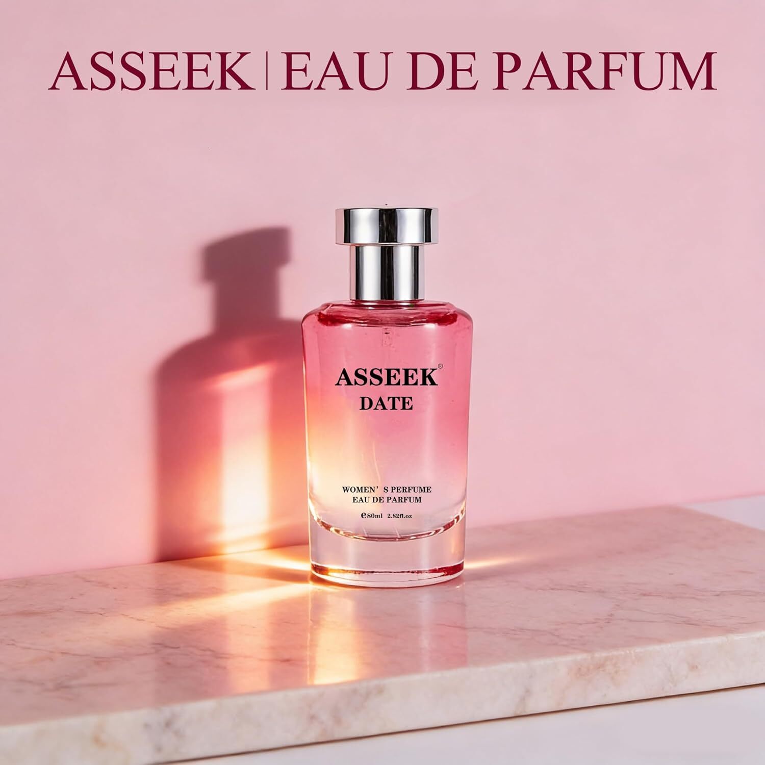 ASSEEK DATE Women's Eau de Parfum 80ml / 2.82 fl oz, Oriental Floral Scent with Pistachio Almond Jasmine Vanilla Notes, Long-Lasting 26Y0828 - view 4