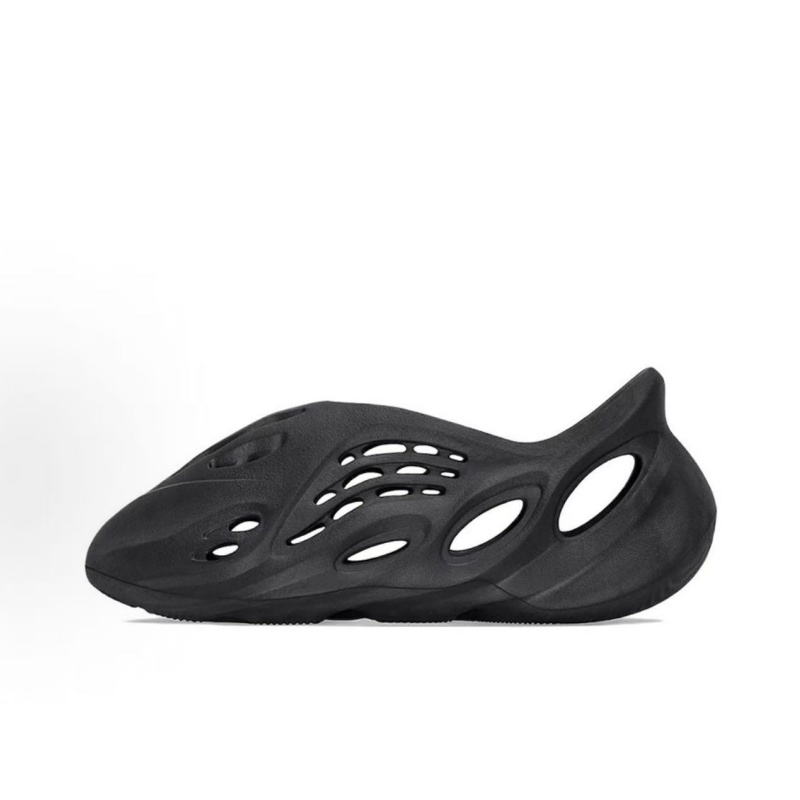 Adidas Originals Yeezy Foam Runner Onyx Black Warrior Unisex EVA Slip On Cave Shoes Fashion Casual Sports Sandals Black - view 3