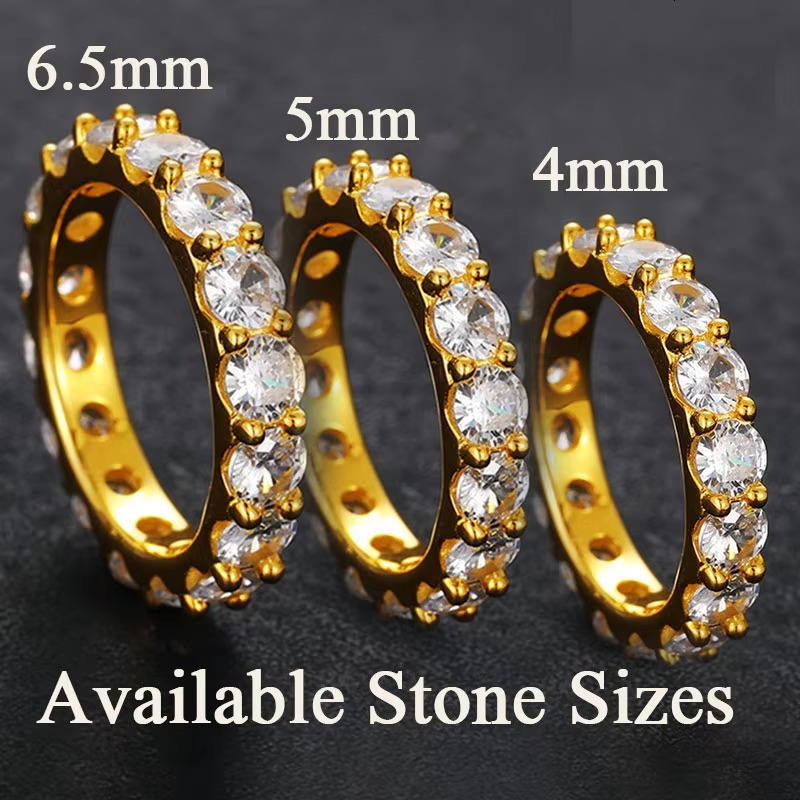 Unisex Sterling Silver 925 Moissanite Rings High Quality Classic Style Natural Stone Jewelry for Men Wedding and Party - view 5