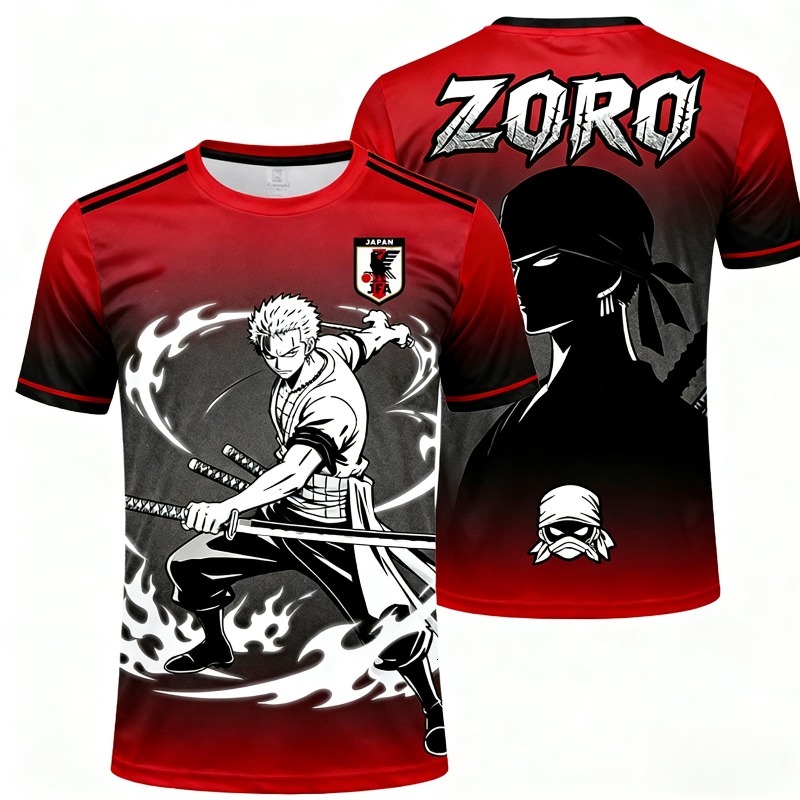 One Piece Zoro Japan Special Edition Jersey Kids Soccer Sports Adult Men's Casual Fashion T-shirt - view 5