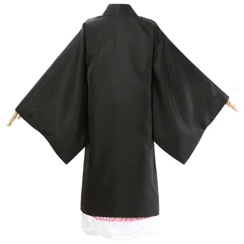 Anime Kamado Nezuko Cosplay Costume Costumes Kimono Haori Wig Clogs Suit For Adult Children Hallow - view 6