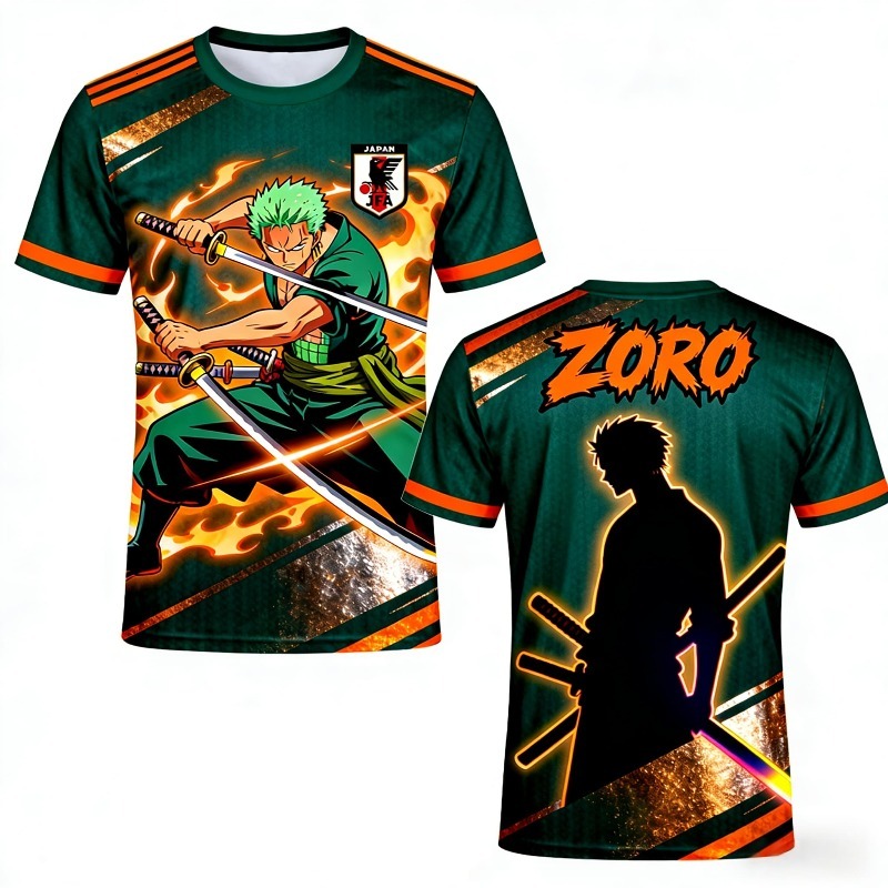 One Piece Zoro Japan Special Edition Jersey Kids Soccer Sports Adult Men's Casual Fashion T-shirt - view 3