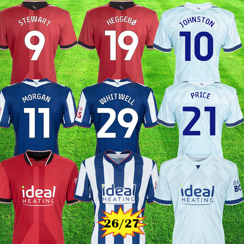 Maglie Da Calcio West Bromwichs Albions Morgan WBA Kit 26 27 Maglia Da Calcio W…
