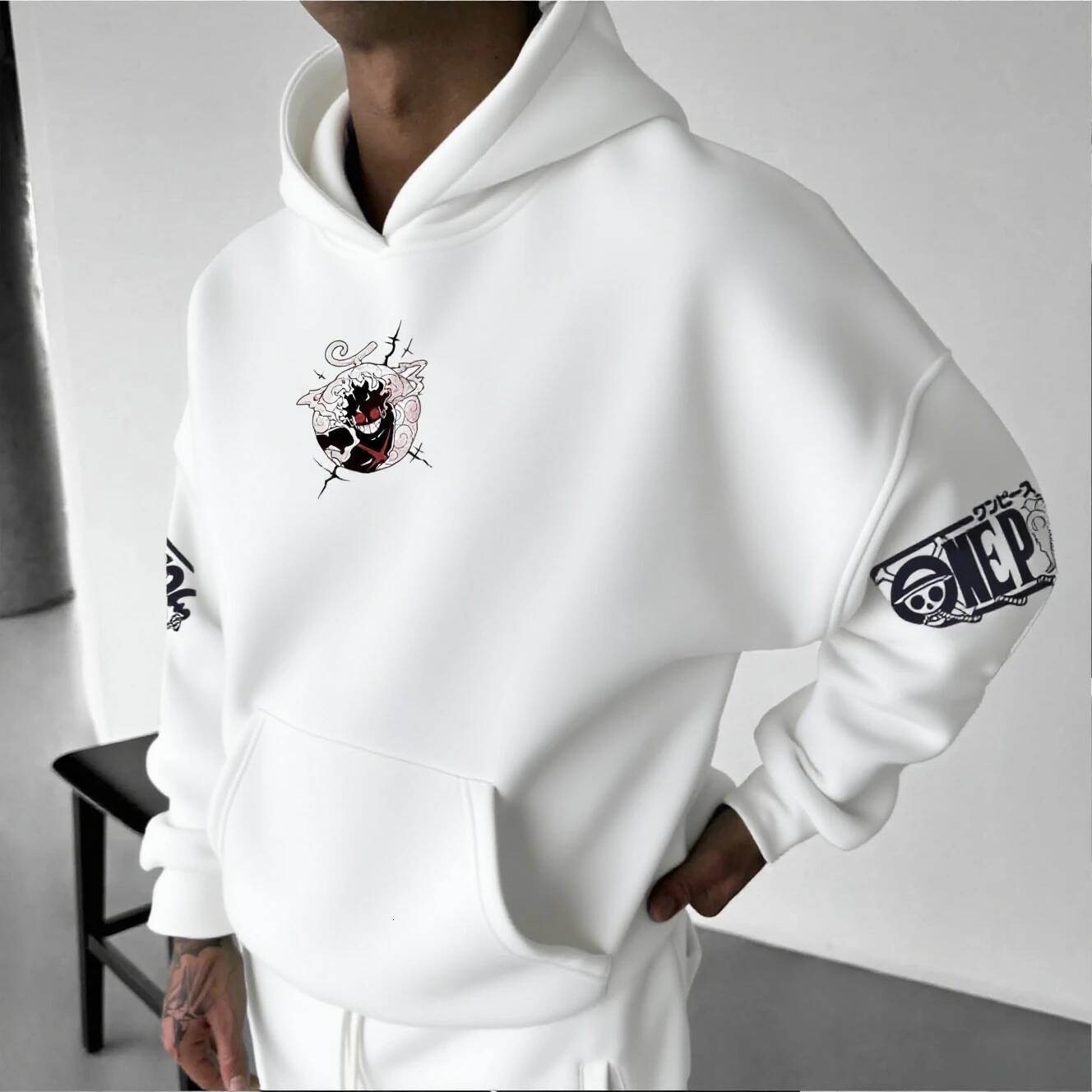 One Piece Luffy Anime Hoodie man women Pullover Sweatshirt Streetwear Casual Autumn spring Cosplay Long Sleeve Tops - view 3