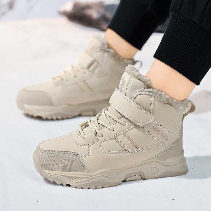 Shoes Winter MOUntaineering Anti Slip High Top Sneaker boys Outdoor Snow Cold Resistant Plush Warm Shoes 31-40 H260828 - view 7