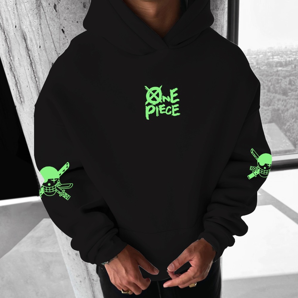 ONE PIECE Men's Hoodie Sweater Roronoa Zoro Japanese Anime Spring and Autumn Punk Boy Children's Long Sleeve Parent-Child Wear - view 3