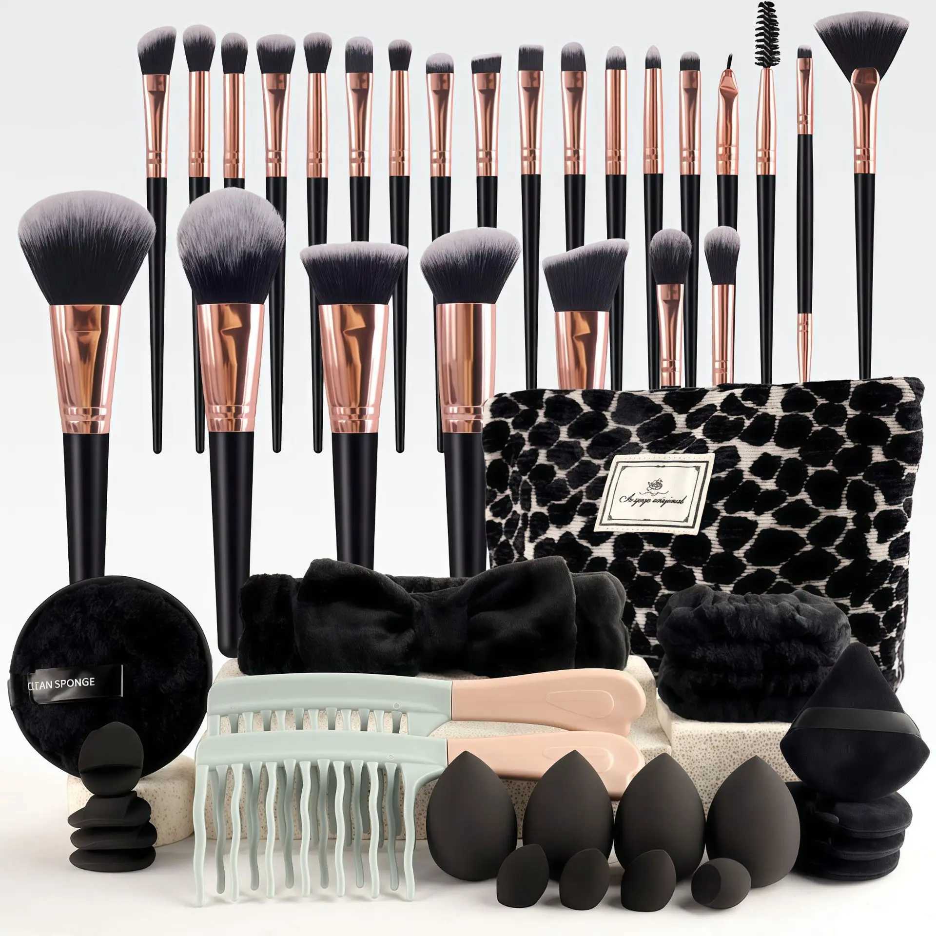 Professional Makeup Brushes Set with Sponges Kit for Foundation Eyeshadow Highlighter Blush Concealer Powder Cosmetic Tools Z260827 - view 5
