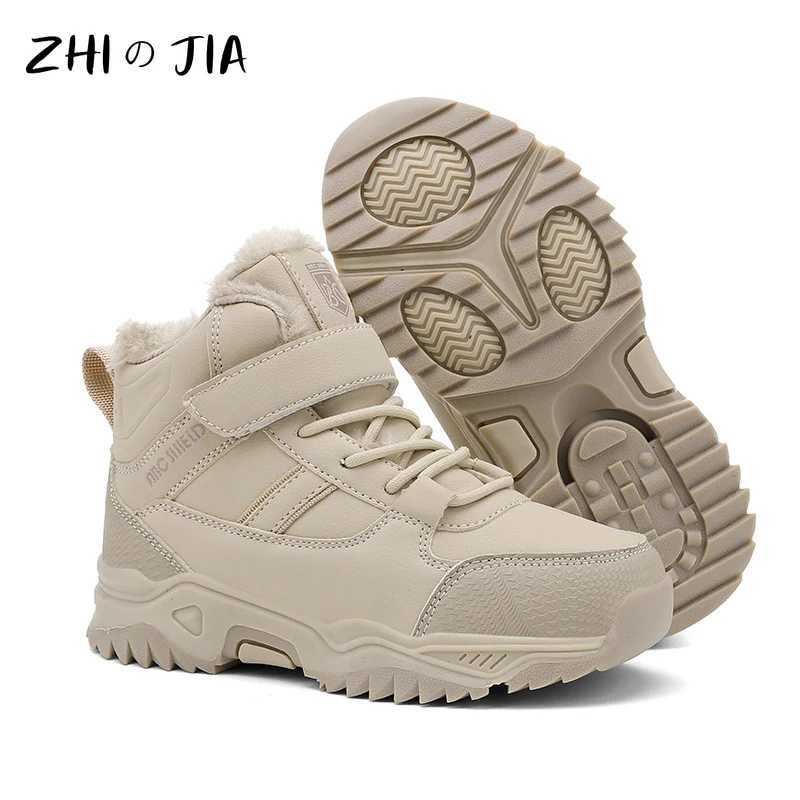 Shoes Winter MOUntaineering Anti Slip High Top Sneaker boys Outdoor Snow Cold Resistant Plush Warm Shoes 31-40 H260828 - view 4