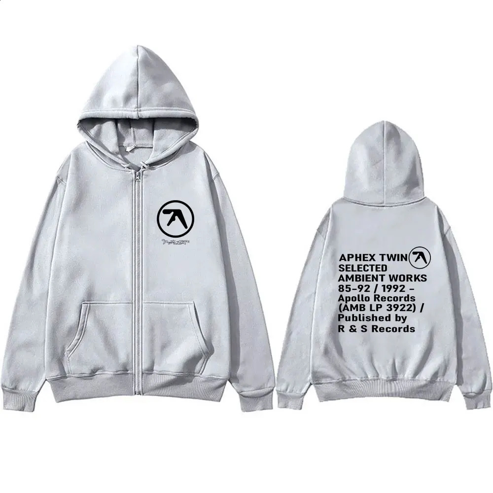 Aphex Twin Graphic Zipper Hoodie Men Women Casual Vintage Zip Up Hoodies Male Fashion Gothic Jacket Coat Oversized Streetwear 260828 - view 5