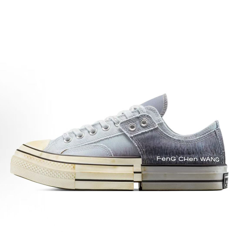 Feng Chen Wang x Converse DeconstructionSeries Lace Up Color Block Low Top CanvasShoes Beige Green - view 8