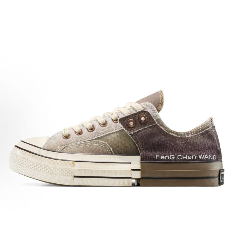 Feng Chen Wang x Converse DeconstructionSeries Lace Up Color Block Low Top CanvasShoes Beige Green - view 9