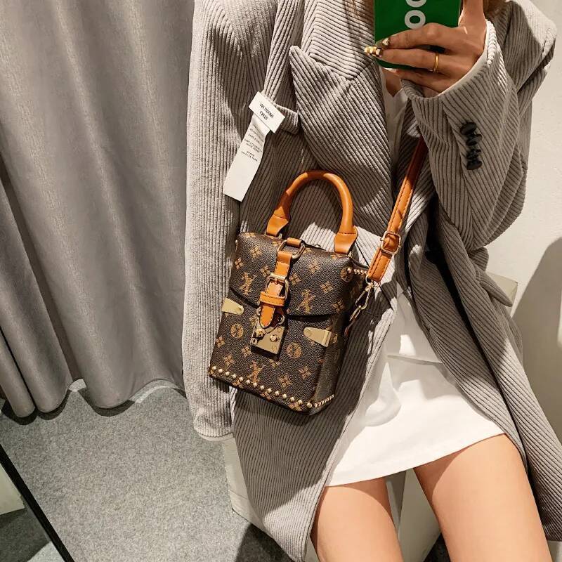 New designer luxury Niche phone 2026 New fashion crossbody box small square versatile printed shoulder and handheld women's bag Slim - view 4