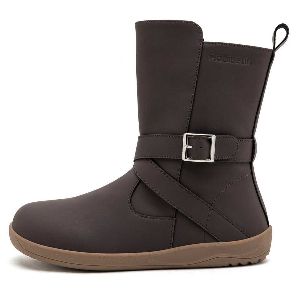 Boots HOBIBEAR Barefoot Wide Width Women Artificial Leather Mid-Top Ankle Boots Zero Drop Side Zipper Lightweight Walking Shoes H260828 - view 4