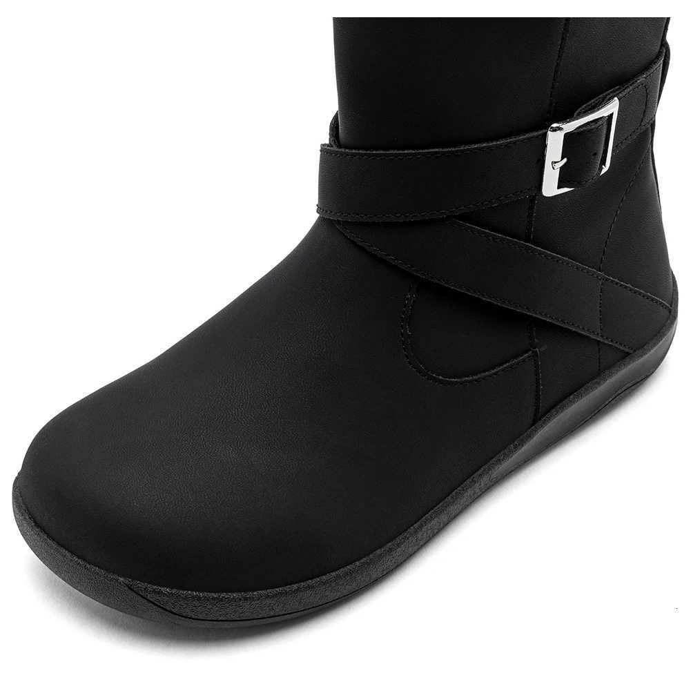 Boots HOBIBEAR Barefoot Wide Width Women Artificial Leather Mid-Top Ankle Boots Zero Drop Side Zipper Lightweight Walking Shoes H260828 - view 3