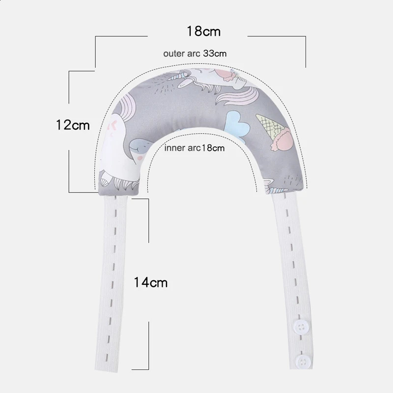 Baby Pillow born Soft Breathable Crescent-shaped Pillows Cartoon Print Neck Correction Pillow for Baby Infant 1-3 Years 260828 - view 5