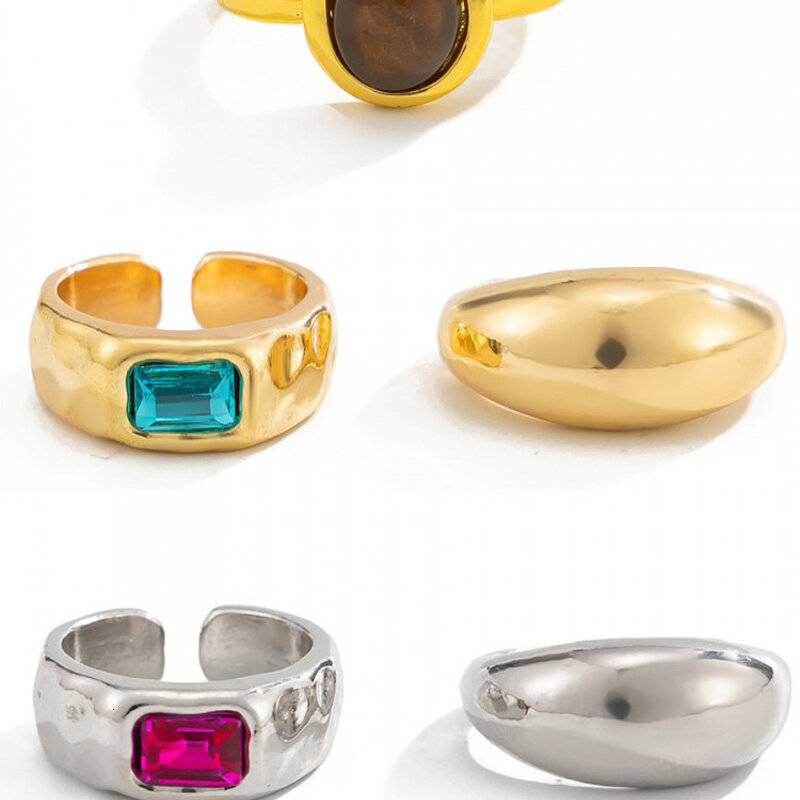 Boho Colorful Crystal Toe Rings Set Gold Silver Tone Adjustable Gemstone Foot Ring Women Summer Beach Jewelry - view 6