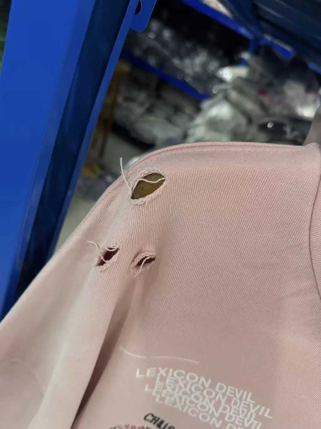 Oversized Autumn Winter Long Sleeve Hole Printed Pullover Cotton Loose Pink Men Women Long-Sleeved Hoodie X260828 - view 6