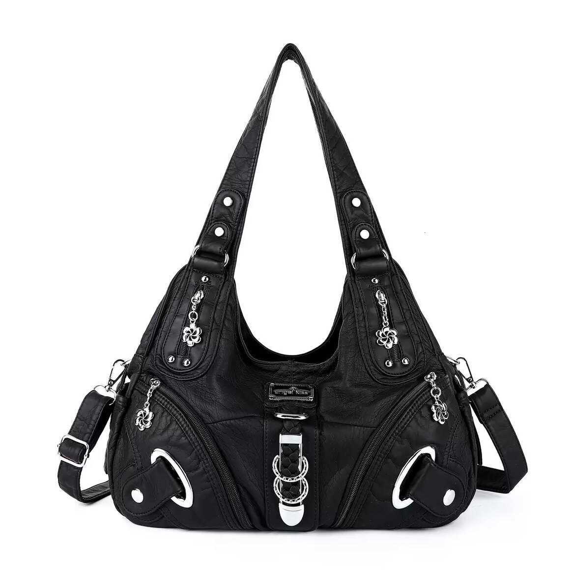 Three Misshapen Angels Retro Y2K Millennium Cool Girl Vintage Style Underground Culture European Street Leopard Print Shoulder Crossbody Bag Q260829 - view 3