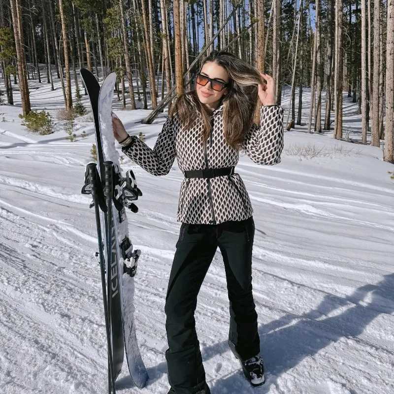 Women's new warm cotton clothes with belts long-sleeved ski cotton jackets and jackets winter coat winter clothes women winter Q260828 - view 3