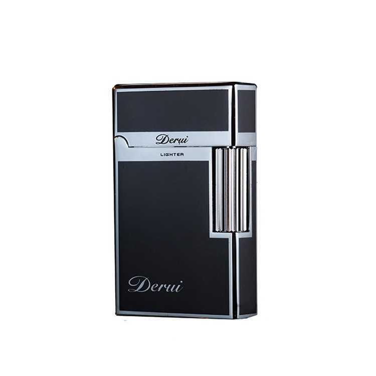 Side-slide metal lighter with sanding wheel, open flame, men's gift, dual flame, side-slide refillable lighter J260707 - view 5