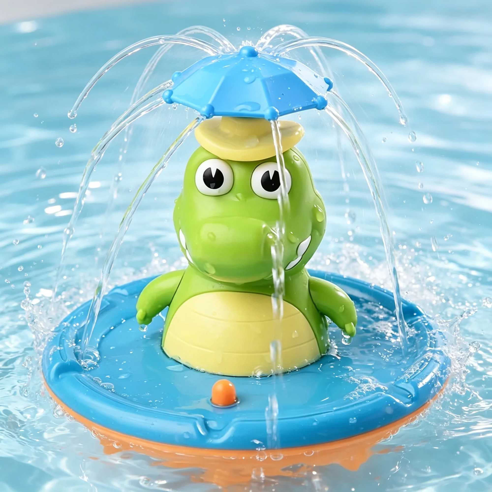 Baby Bath Toys Perfect for Bathtub Fun Pool Sprays - 6 Pcs Water Jet Style Cute Crocodile Shape Infant Ideal Holiday GiftC260829 - view 1