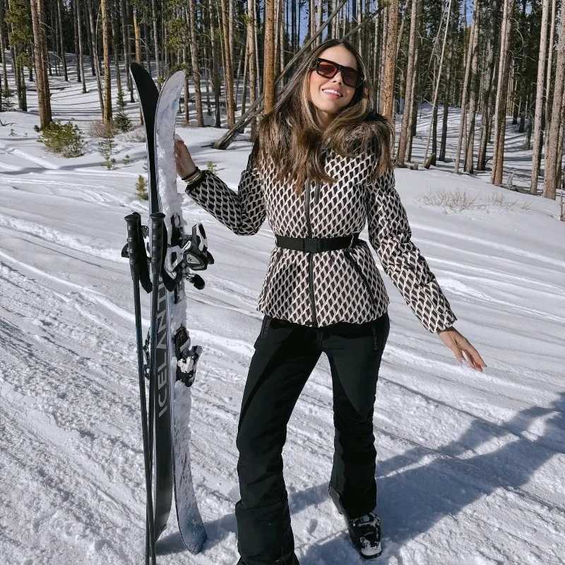 Women's new warm cotton clothes with belts long-sleeved ski cotton jackets and jackets winter coat winter clothes women winter Q260828 - view 4