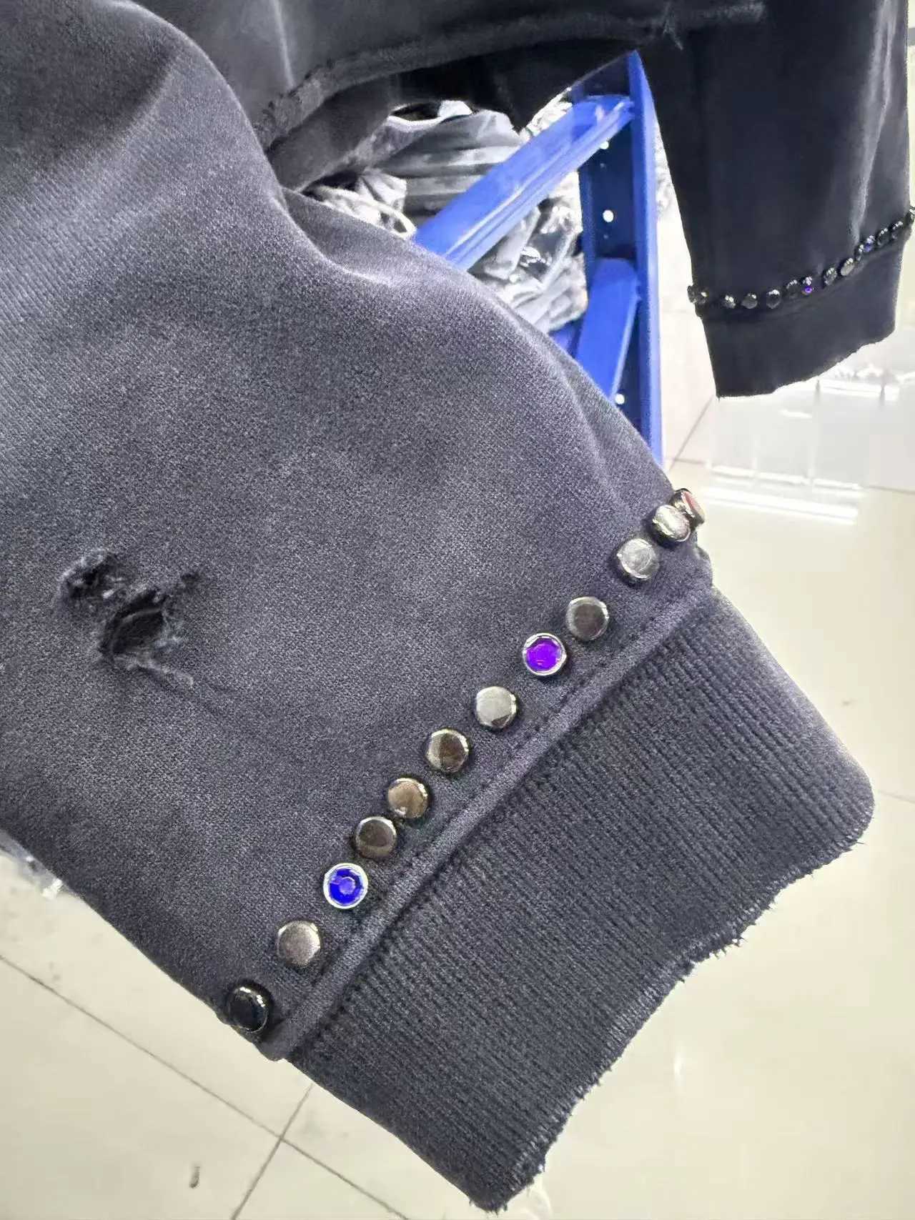 2026 Autumn Winter SATOSHI NAKAMOTO Black Washed Button-Down Decorated Hooded Cotton Loose Men Women Pullover Sweatshirt X260828 - view 6